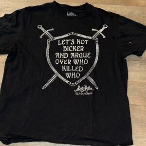 Black Graphic T-Shirt with Monty Python Print